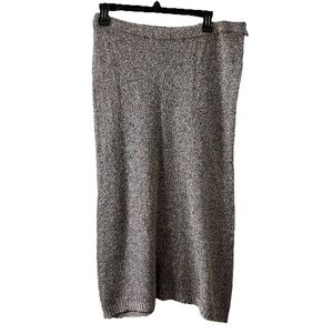 RAOUL Vintage Sweater Pencil Midi Skirt Gray Silk Angora Soft Stretch READ